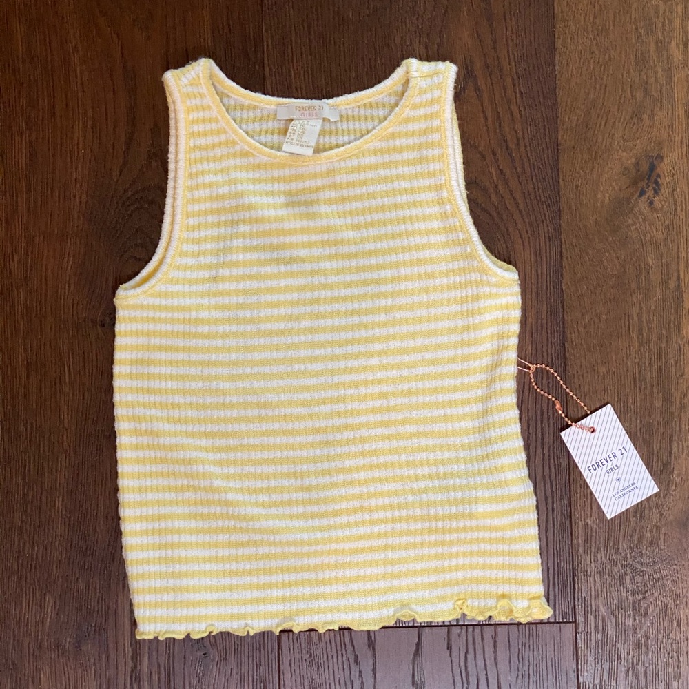 Girl’s yellow striped tank